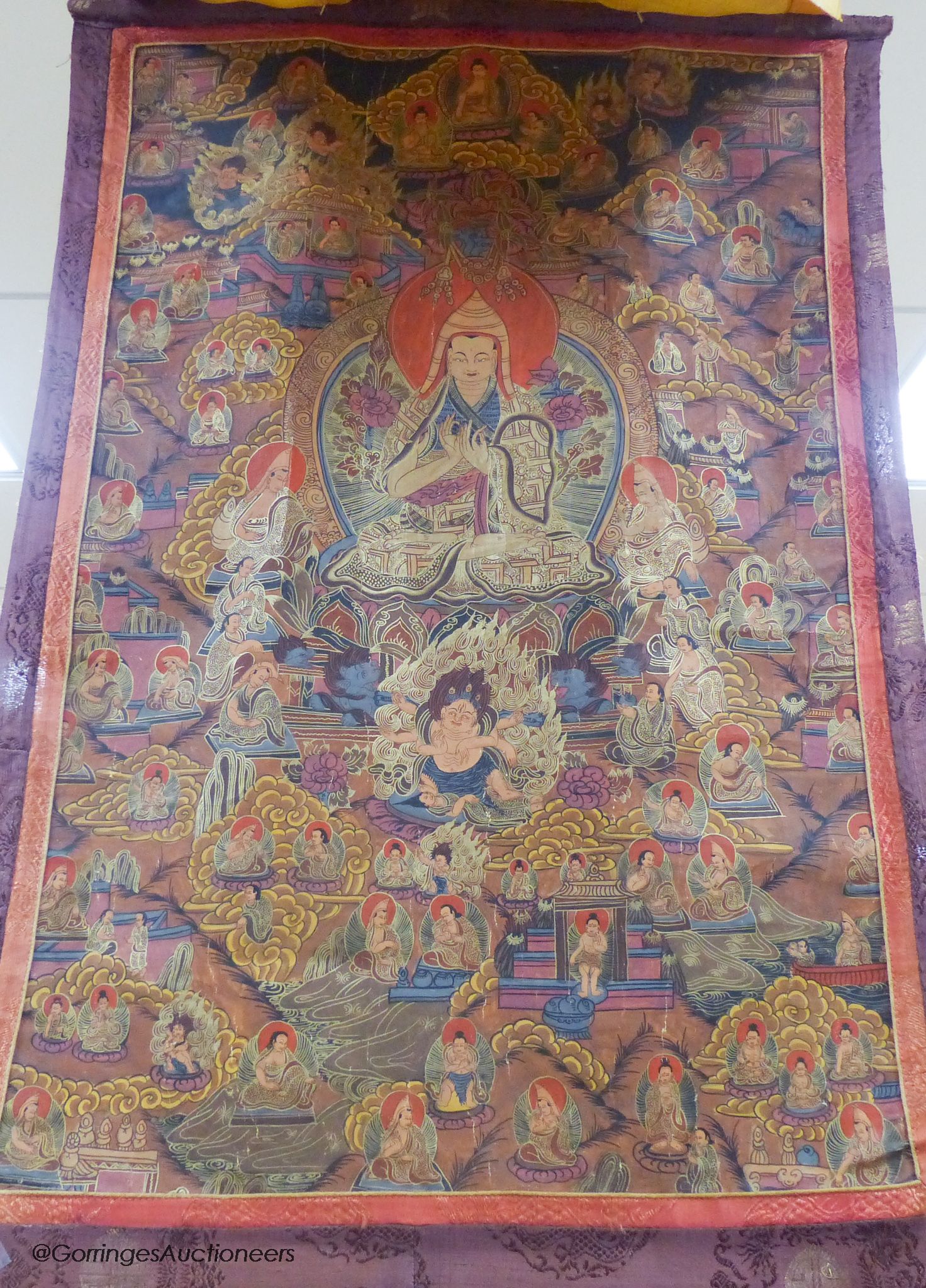 A Tibetan thangka depicting the Dalai Llama